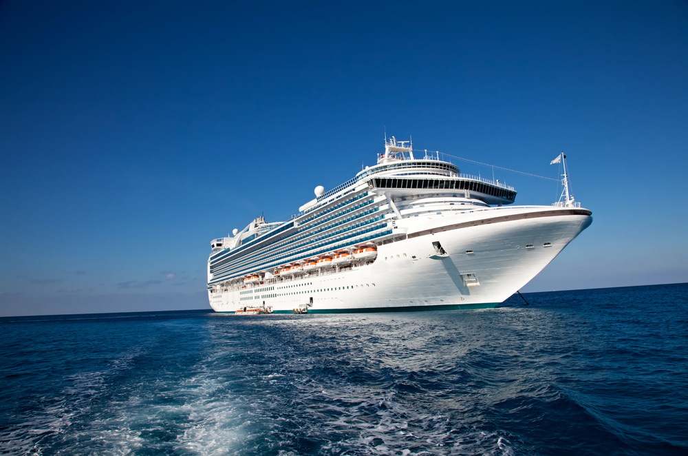 Cruise ship on the ocean