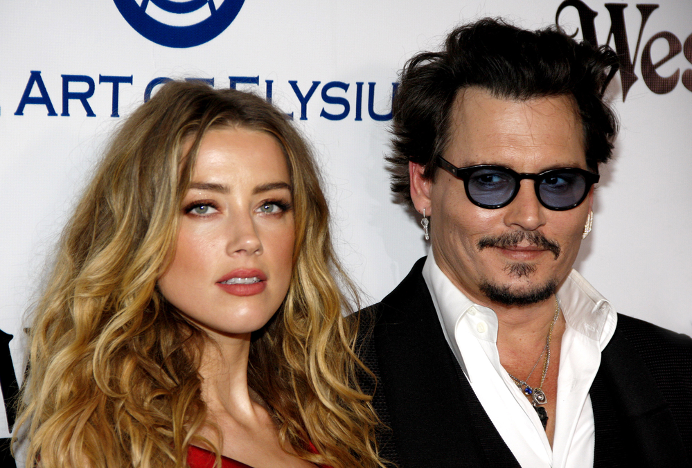 Amber Heard and Johnny Depp together at event